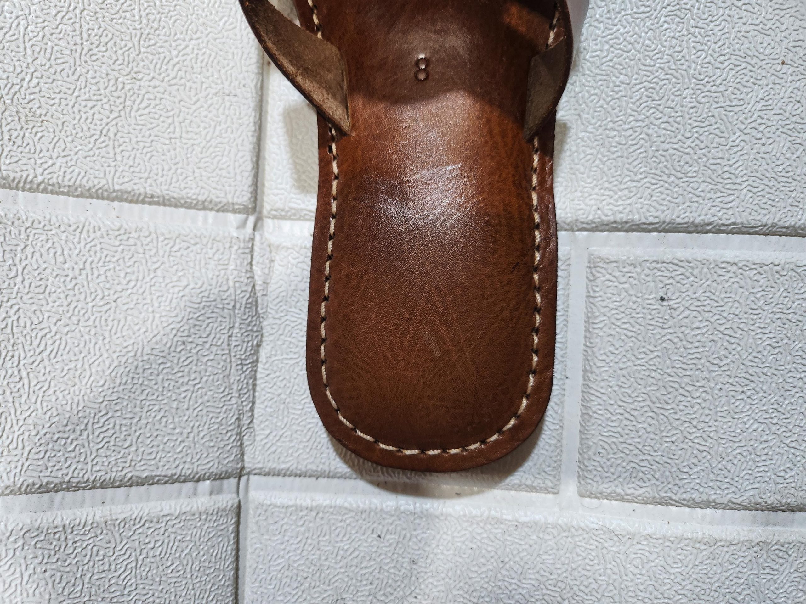 Handmade Moroccan Leather Sandals For Women - Summer Sandals - Brown Leather Slide Sandal - Womens Slippers - Casual Leather Summer Shoes