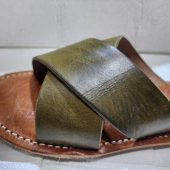 Handmade Moroccan Leather Sandals For Women – Green Slip On Summer Sandals – Beach Shoes – Leather Sandal Women – Women Summer Shoes