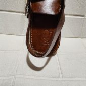 Moroccan Men’s Leather Sandals – Handmade Brown Buckle Sandals With Triple Strap, Comfortable Rubber Sole, Traditional Moroccan Summer Shoes