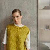 Hand-knitted Green Mohair Vest: Women's Cozy Knitwear